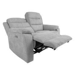 Диван-реклайнер MIMI 2-местный 153x93xH102см, электрическое кресло, светло-серый