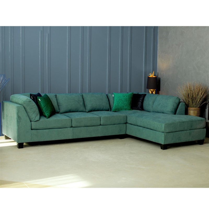 Угловой диван HELMY, правый угол, 313x100   213xH86см, серо-зеленый