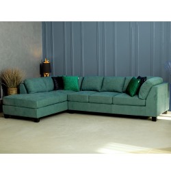 Угловой диван HELMY, левый угол, 313x213   100xH86см, серовато-зеленый