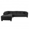 Угловой диван HELMY, левый угол, 313x213   100xH86см, темно-серый