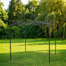 Pop Up Folding tent 2x2 m, with walls, Beige, H series, steel (canopy, pavilion, awning)