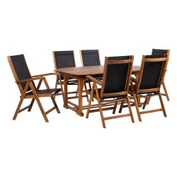 Garden furniture set FABIOLA table and 6 chairs