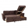 Corner sofa bed INGA brown