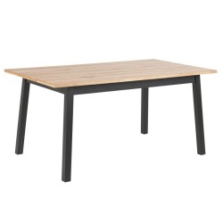 Обеденный стол CHARA 160x90xH75см, материал  массив дуба   дубовая фанера, обработка  промасленный, ножки  чёрный