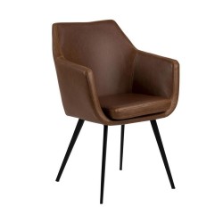 Chair armchair NORA brandy black