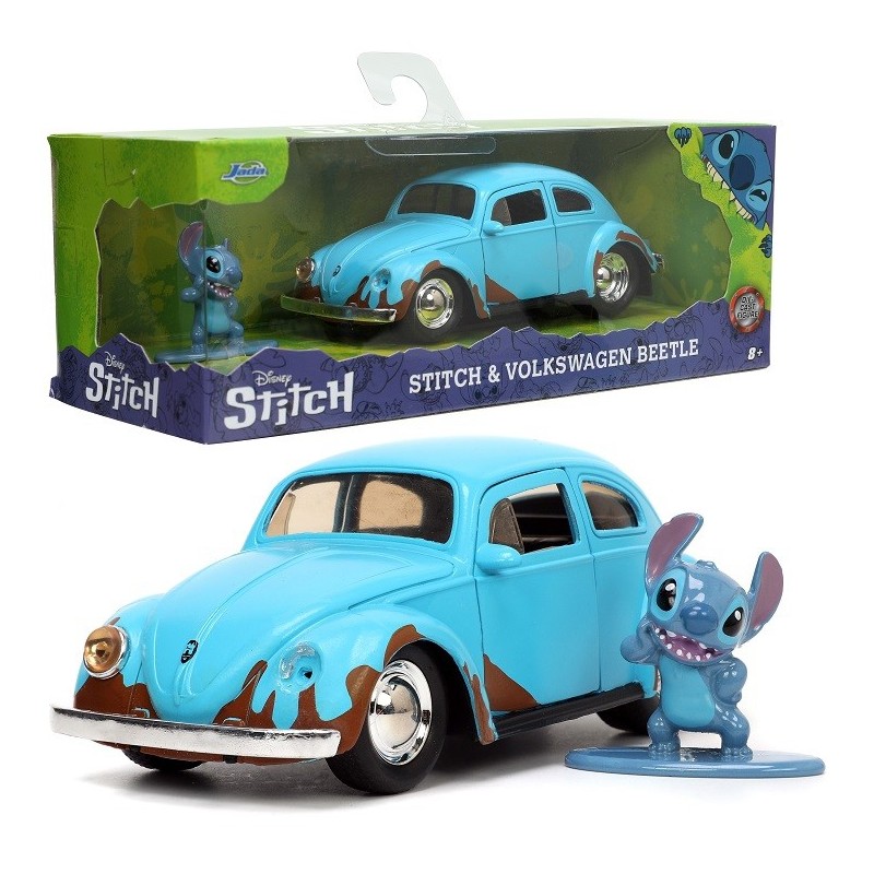 JADA Disney Volkswagen Beetle Stitch Action Figure 1:32 Lilo car
