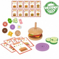 WOOPIE GREEN Wooden Burger Restaurant Puzzle for Children 15 pcs. FSC certificate