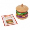 WOOPIE GREEN Wooden Burger Restaurant Puzzle for Children 15 pcs. FSC certificate