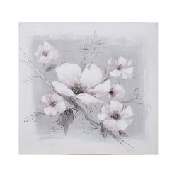 Масляная картина 60x60см, белые цветы