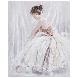Масляная картина 80x100см, женщина в белом платье