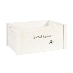 Wooden box HOME&GARDEN-1, L- 41x31xH20cm, white