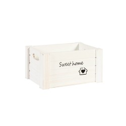 Wooden box HOME&GARDEN-4, XS- 26x16xH13cm, white