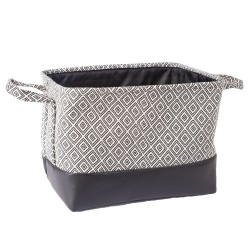 Basket YANA-1, 40x30xH30cm, black white