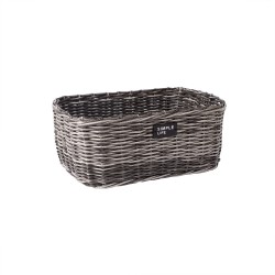 Basket RUBY-2, 39x29xH16cm, grey