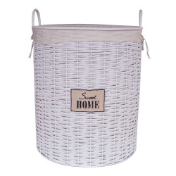 Laundry basket MAX D43xH50cm, white