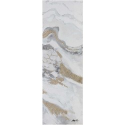 Oil painting 40x120cm, marmor 1