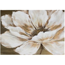 Картина маслом SILVER 90x120см, бежевый цветок