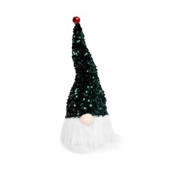 Santa with light BOB, green, H28cm