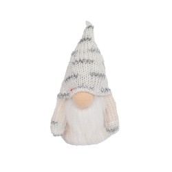Санта с подсветкой PIIP, H13см, белая шляпа
