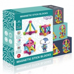 WOOPIE Magnetic Educational Construction Blocks Large Thick 38 el.