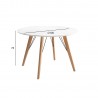 Dining table HELENA WHITE D100xH75cm, white