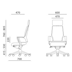 Task chair DELPHI dark red