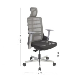 Рабочий стул SPINELLY черный серый