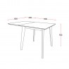Dining table ROXBY, 80 120x80xH76cm, white