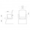 Стул для посетителей FULKRUM 61x57xH93см, черный