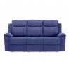 Recliner sofa MILO 3-seater, blue