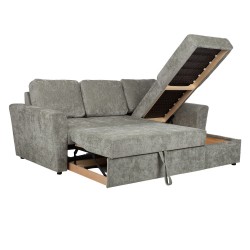 Corner sofa bed INGA light green