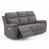 Recliner sofa MILO 3-seater, grey