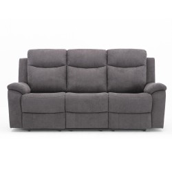 Recliner sofa MILO 3-seater, grey