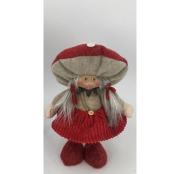 Mushroom girl MUSHI, H26cm, red