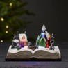 Christmas decoration BOOKVILLE 21,5x15xH13cm, with LED-light RGB, taimer 6h, book