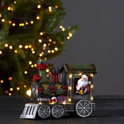 Jõuludekoratsioon TRAINVILLE 18x9xH14cm, rongivedur LED-valgusega, värviline, taimer 6h