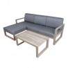 Garden furniture set POSTA corner sofa and table, beige