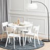 Dining table ROXBY, D105xH76cm, white