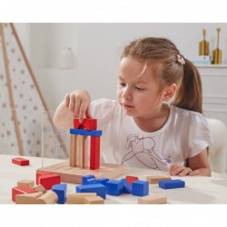 Viga puidust mängu ehitusklotsid 3D Montessori