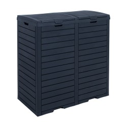 Trash bin GALA 78x41xH86cm 230L, black plastic