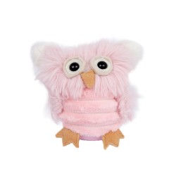 Owl HUGO, H15cm, pink