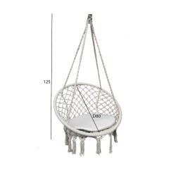 Hanging chair BOHOM white