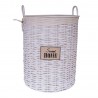 Laundry basket MAX D38xH47cm, white