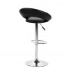 Барные стулья 2шт. PLUMP 56x50xH100см, сиденье и спинка  кожзаменитель, цвет  чёрный, ножка  хромированная