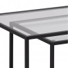 Coffee tables 2pcs SEAFORD 55x55x50cm, 90x50x45cm, glass