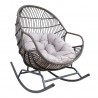 Rocking chair EGG dark brown