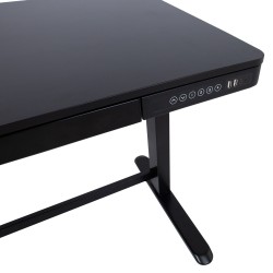 Desk ERGO adjustable with 1-motor, black