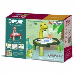 WOOPIE Drawing Board with Dinosaur Board Game