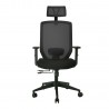 Task chair JOY  64x64xH115-125cm, seat  fabric, backrest  mesh fabric, color  black