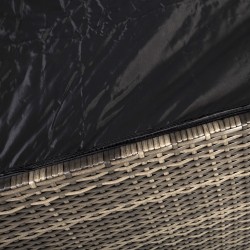 Ящик для подушек WICKER 140x80x65см, стальная рама с плетением из пластика, цвет  тёмно-коричневый